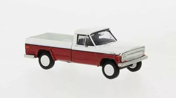 Brekina 19813 HO Scale 1967 Jeep Gladiator Red and White