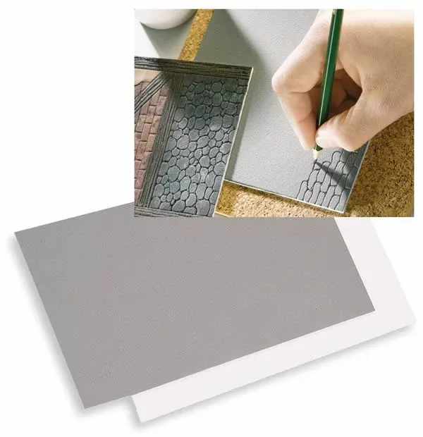 Busch 7201 A Scale Embossing Sheets -- 11-13/16 x 6-1/4 x 1/8" pkg(2)