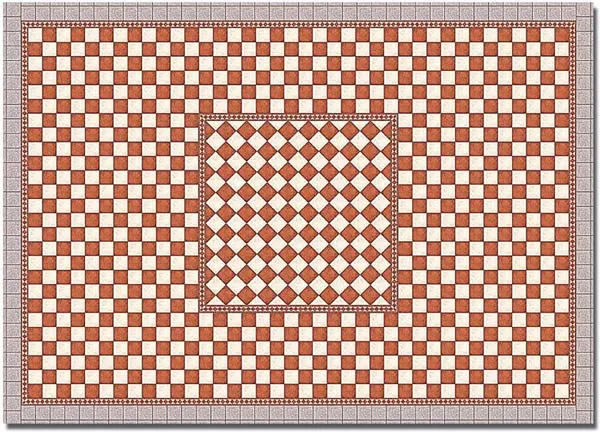 Busch 7413 HO Scale Printed Surface Sheets pkg(2) Antique Flagstone
