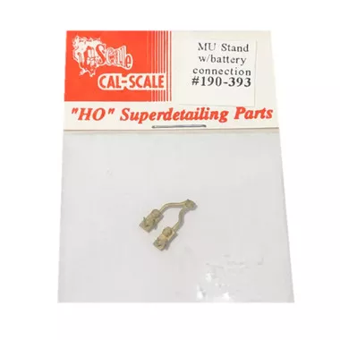 Cal Scale 190-393 MU Stands (2) w/ Nonworking Light & Battery Connector HO Scale