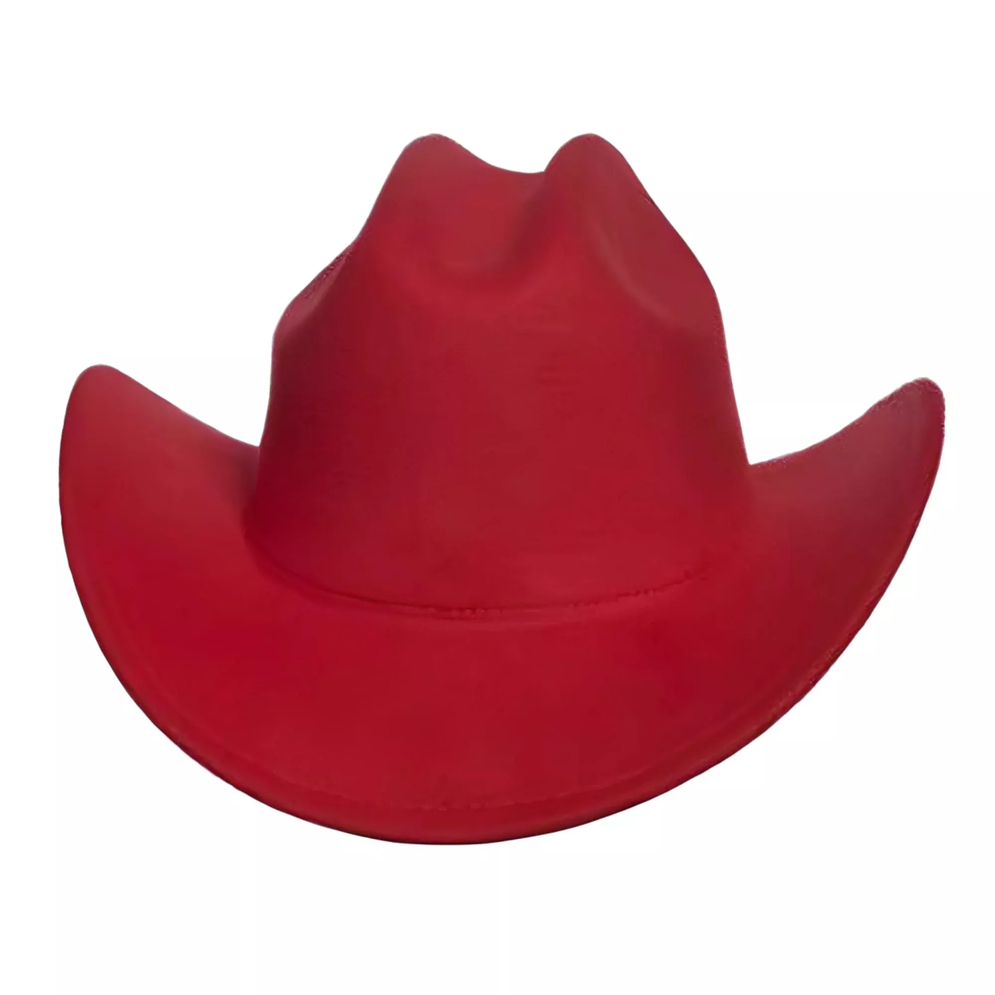 Cattleman Thick Felt Cowboy Hat Adult Costume Accessory | Red