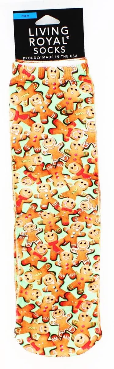 Christmas Gingerbread Men Crew Socks