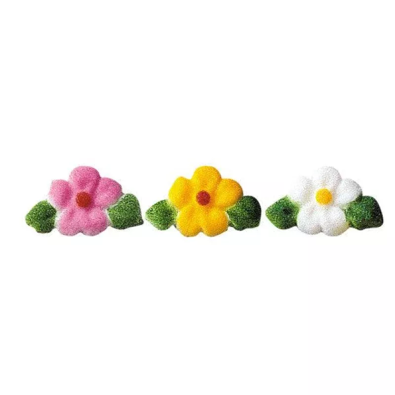 Dec On Leafed Flower Charms 6 pcs