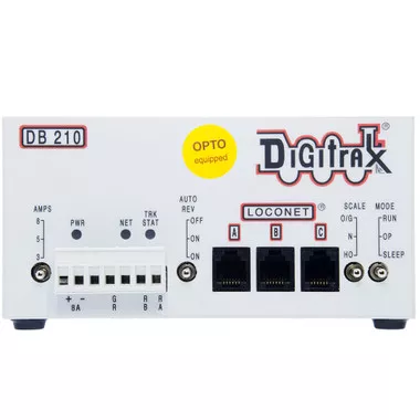 Digitrax DB210 OPTO Single 3/5/8 Amp AutoReversing DCC Booster - Opto-Isolated