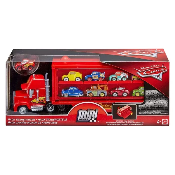 Disney Cars Mini Racers Mack Transporter Set