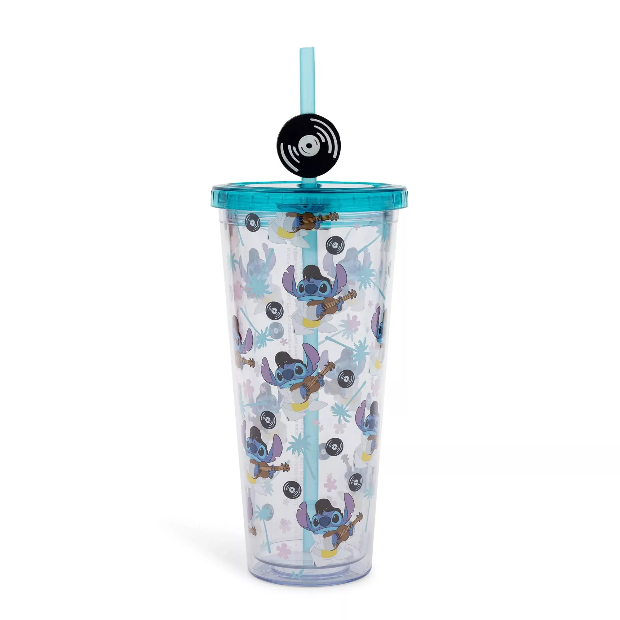 Disney Lilo & Stitch Elvis Stitch 24-Ounce Carnival Cup With Straw Topper Charm