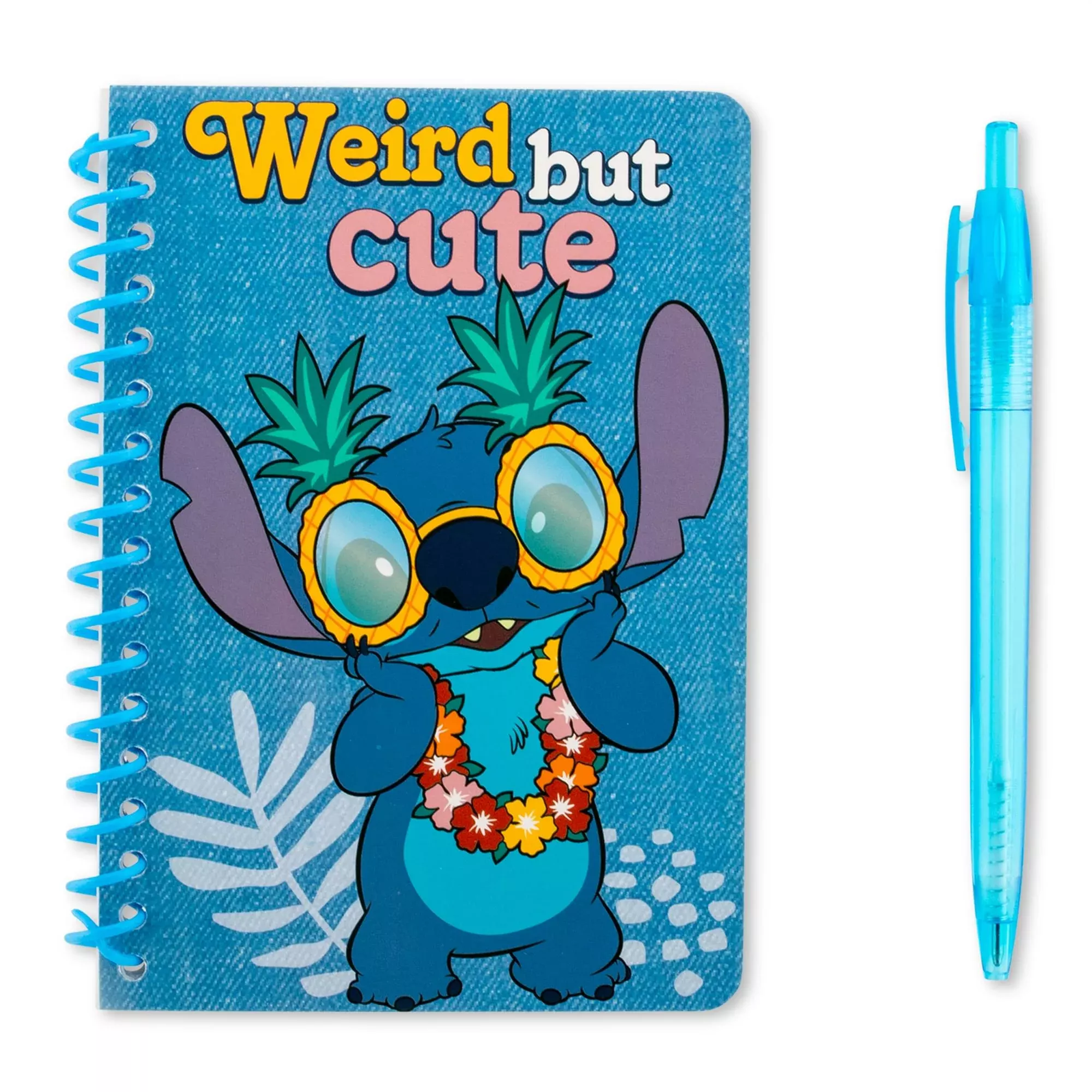 Disney Lilo & Stitch Weird But Cute Spiral Notebook with Pen | 50 Sheets