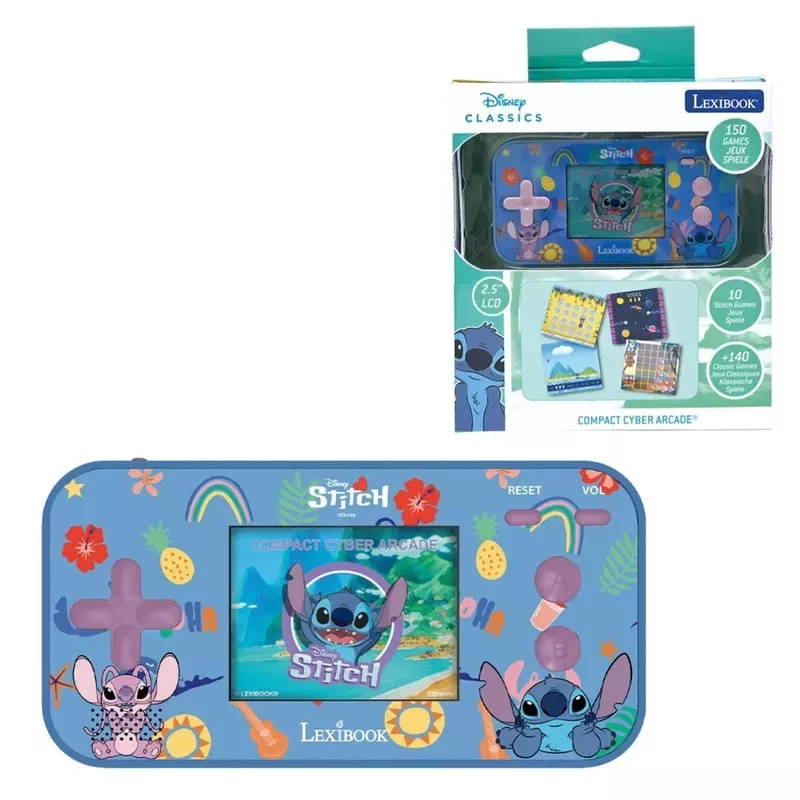 Disney Stitch Compact Cyber Arcade Pocket Gaming Console