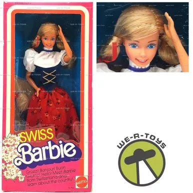 Dolls of the World Swiss Barbie Doll 1983 Mattel 7541