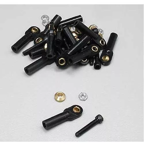 Dubro 861 Swivel Ball Link 4-40 with Hardware Black (12) for Airplanes