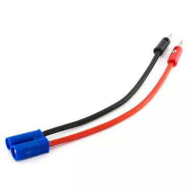 E-flite EC5 Device Charge Lead with 6" Wire & Jacks 12 AWG EFLAEC512