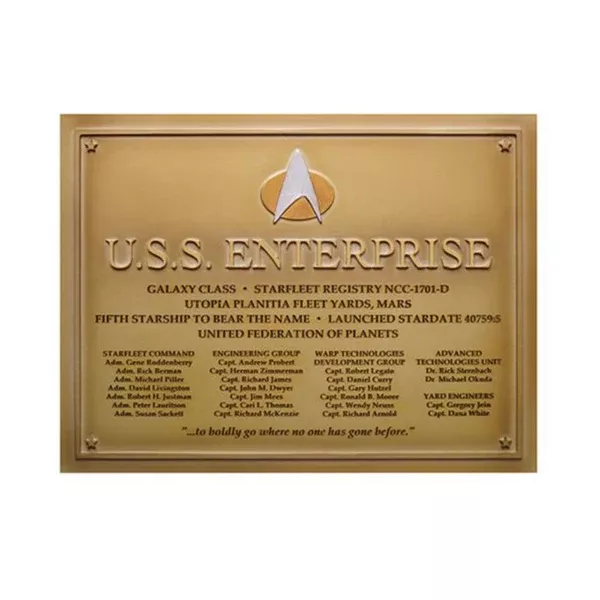 Eaglemoss Star Trek USS Enterprise NCC-1701-D Dedication Plaque