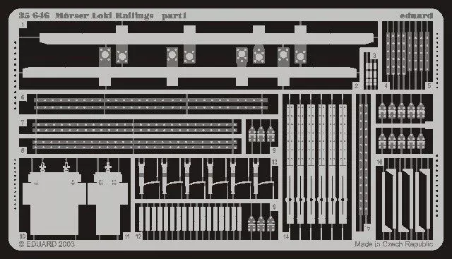 Eduard 35646 1/35 Armor- Morser Loki Railings for DML (D)