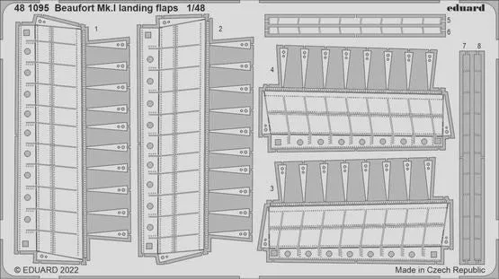 Eduard 481095 1/48 Aircraft- Beaufort Mk I Landing Flaps for ICM