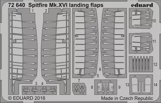 Eduard 72640 1/72 Aircraft- Spitfire Mk XVI Landing Flaps for EDU