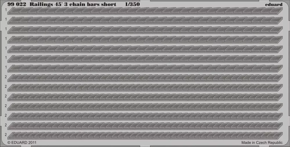 Eduard 99022 1/350 Ship- Railings 45' 3 Chain Bars Short