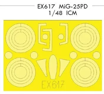 Eduard EX617 1/48 Mask Aircraft- MiG25PD for ICM