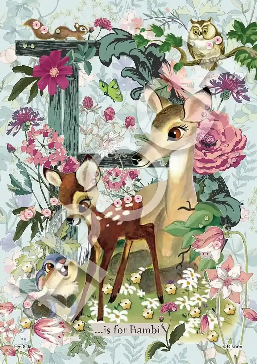 EPOCH 72-029 Jigsaw Puzzle Disney Bambi Botanical Bambi Decoration Puzzle 108 Pieces