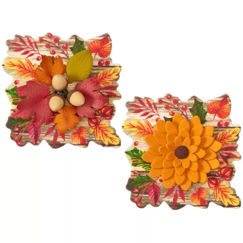 Fall Foliage Gum Paste|Fall Leaves & Acorns&Sunflower Foliage