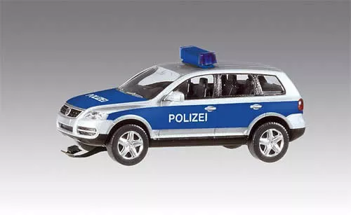 Faller 161543 HO Scale Car System Volkswagen Touareg Police Car w/Flashing Light (Wiking)