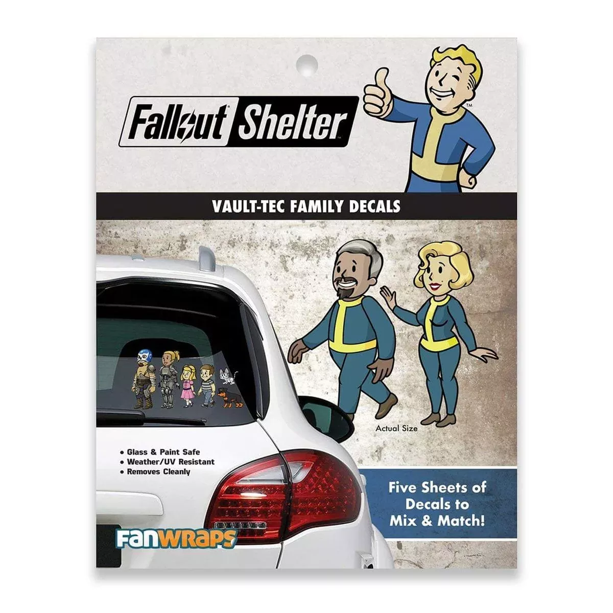 Fallout Shelter Vault-Tec Family Decals - 5 Sheets
