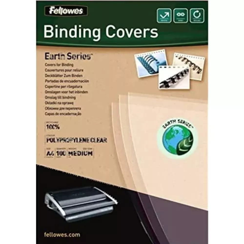 Fellowes Earth Series A4 Polypropylene Binding Cover (Pack of 100