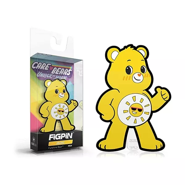 Figpin Mini Care Bears Unlock Magic Funshine Bear Collectible Pin #M54