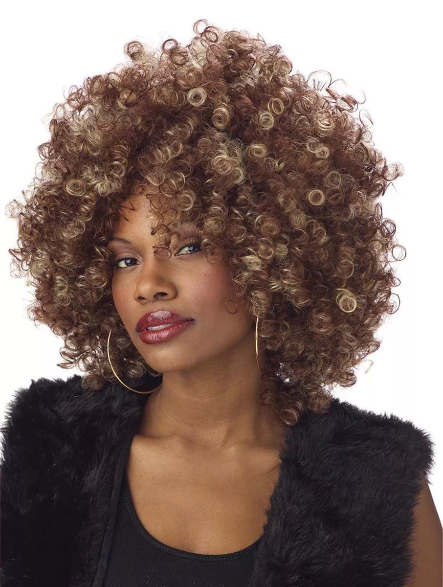Fine Foxy Fro Costume Wig Adult