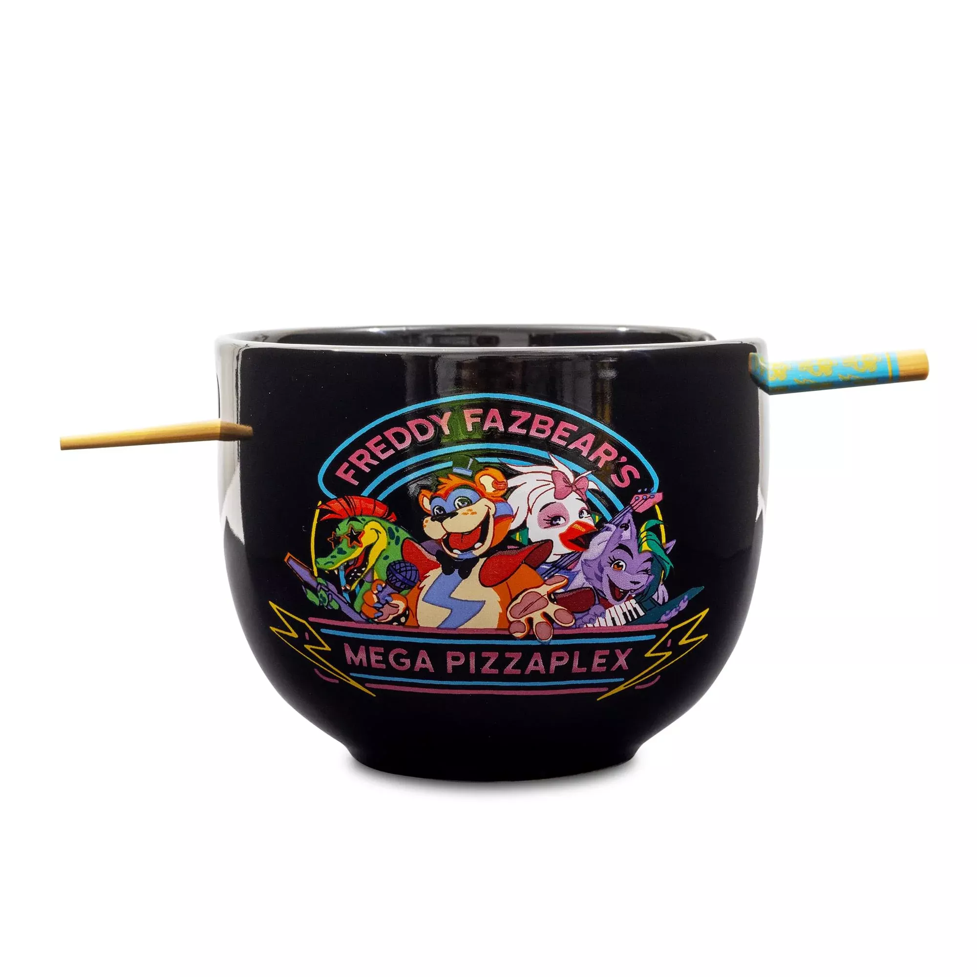Five Nights At Freddy's Mega Pizzaplex 20-Ounce Ramen Bowl and Chopstick Set
