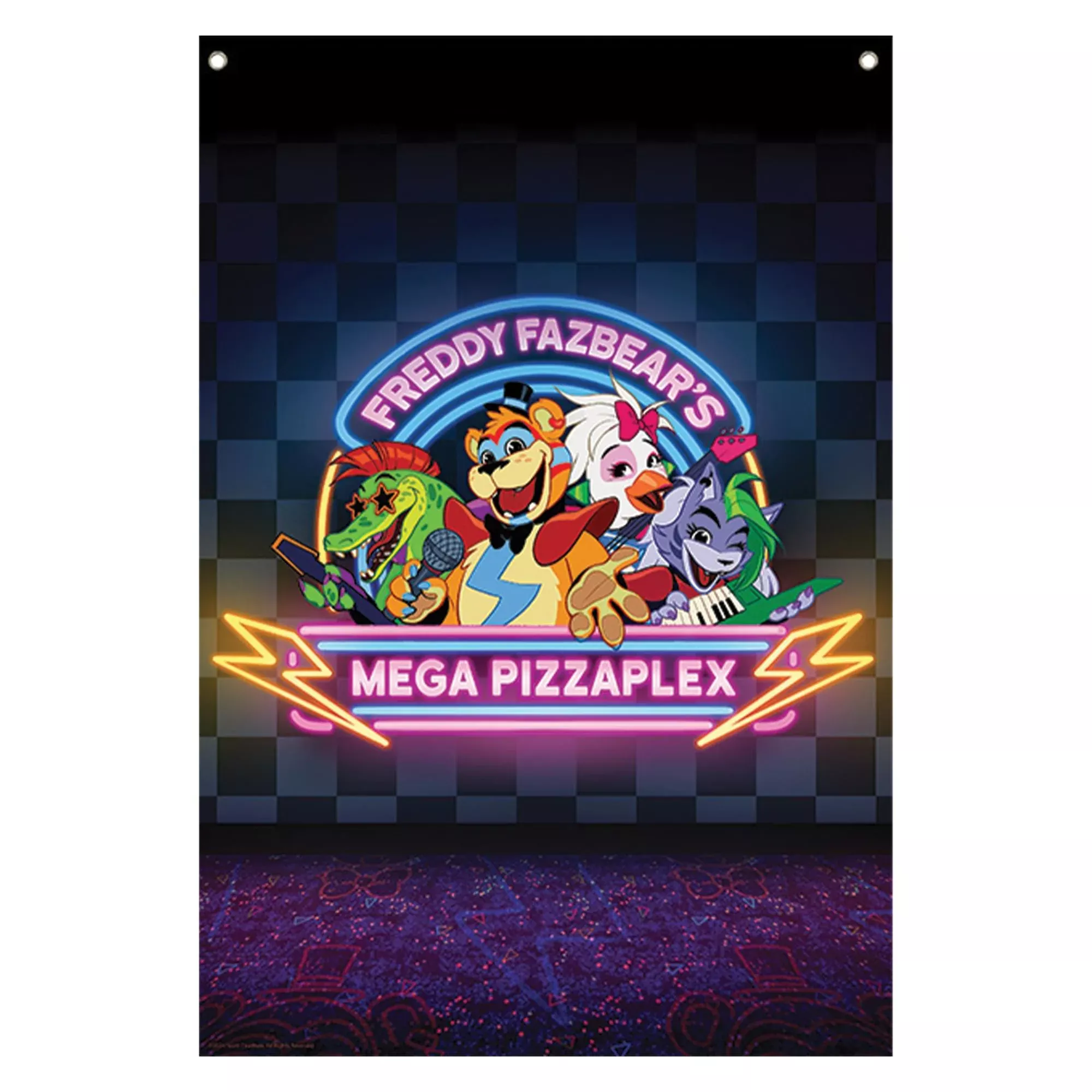 Five Nights At Freddy's Mega Pizzaplex Fabric Wall Banner | 33.5 x 49.5 Inches