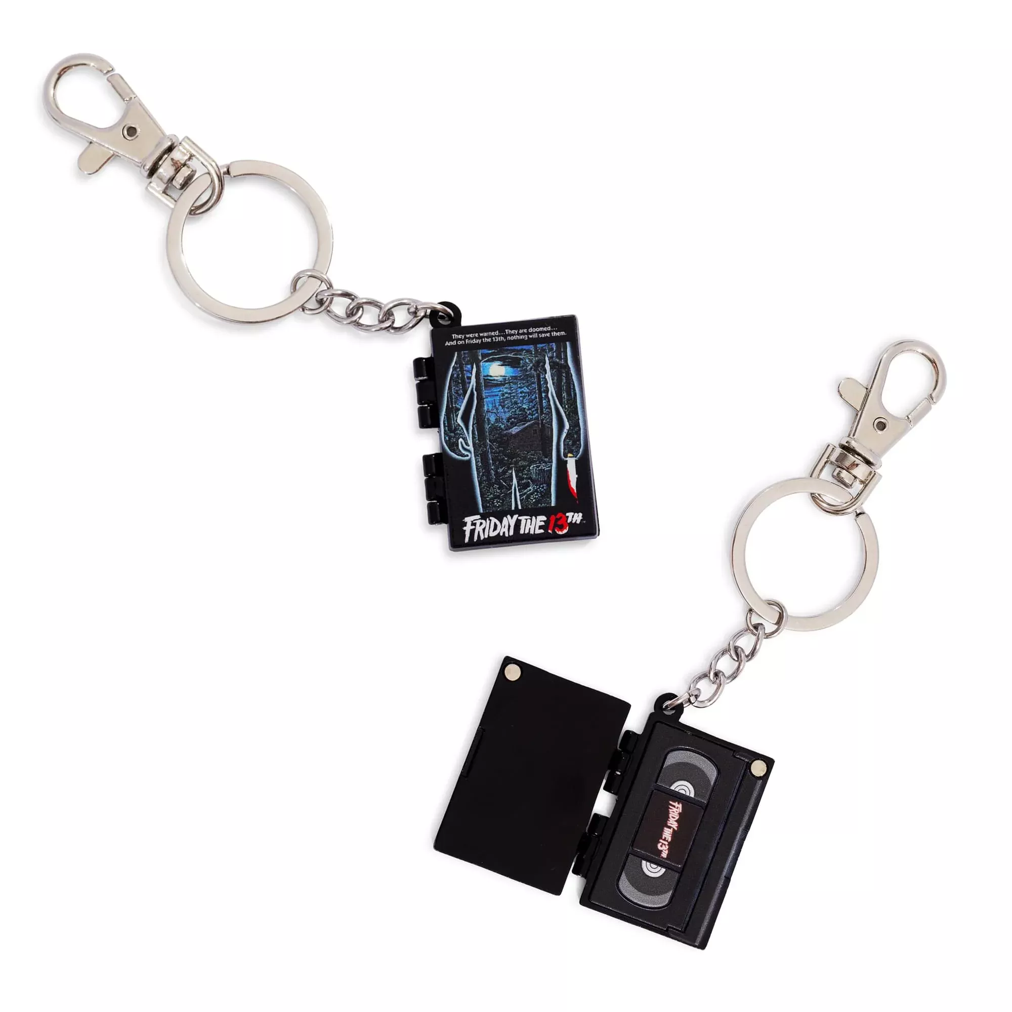 Friday The 13th Movie Poster VHS Tape Keychain