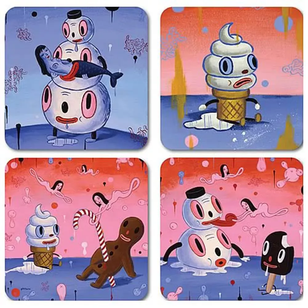 Gary Baseman 4-Piece Coaster Set