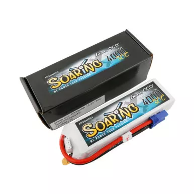 Gens-Ace #GA4000-4S30-S-EC5 4000mah 4S 14.8V 30C LiPo, EC5 Plug,Soaring Series