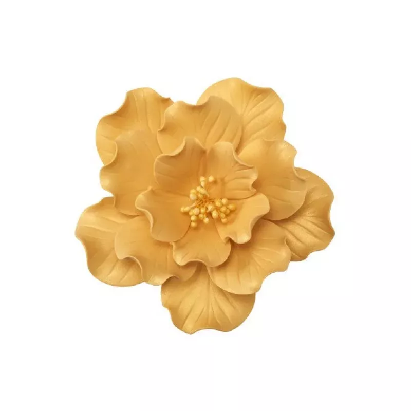Gold Ruffle Gum Paste Flower, Large, Decopac