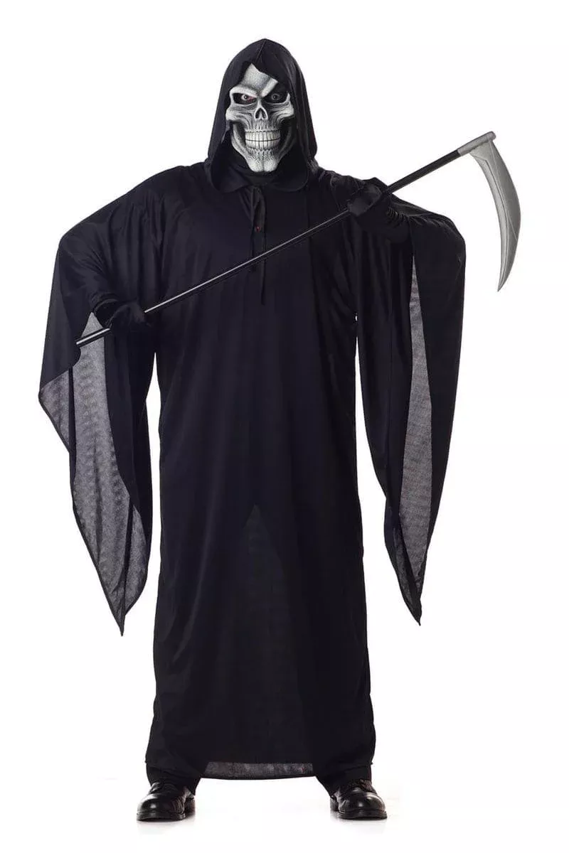 Grim Reaper Robe Costume & Mask Adult