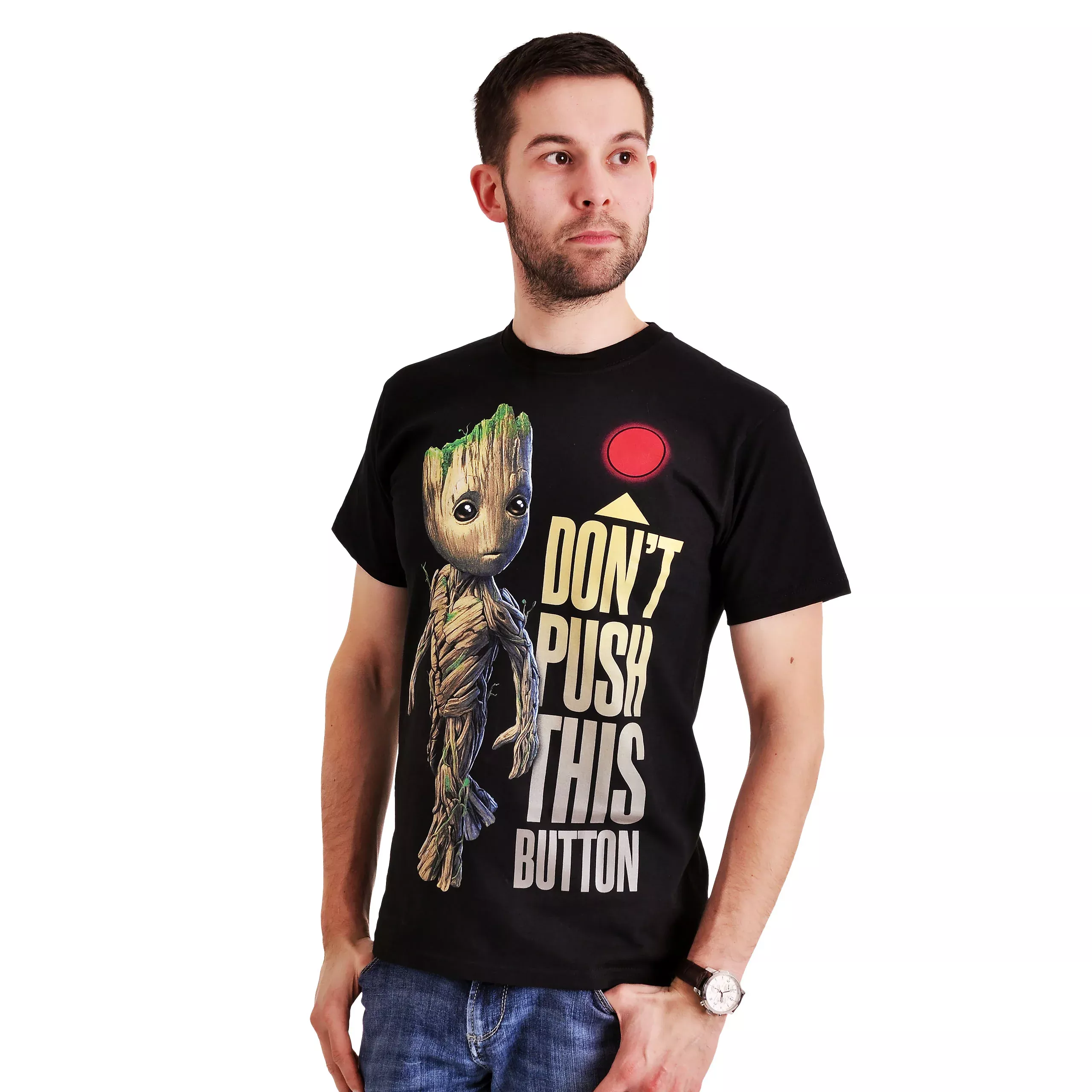 Guardians of the Galaxy - Groot Button T-Shirt black