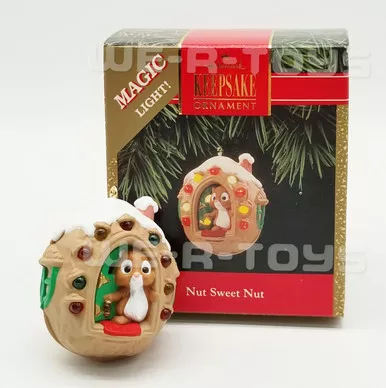 Hallmark Keepsake Ornament Nut Sweet Nut Magic Light Christmas Ornament 1992
