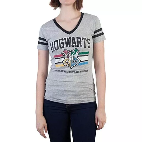 Harry Potter Hogwarts V Neck Women's Tee Shirt