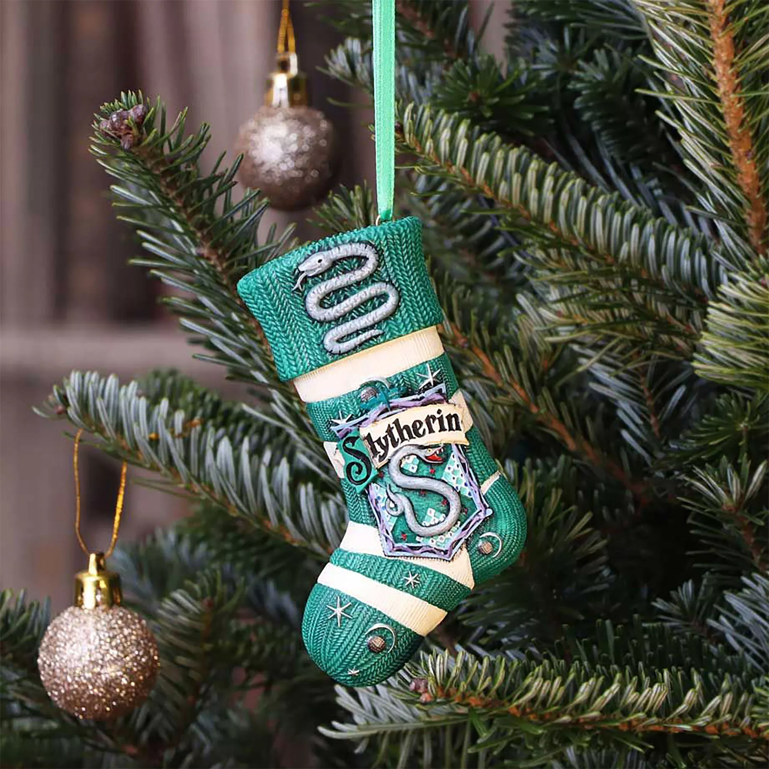 Harry Potter - Slytherin Stocking Christmas Tree Ornament