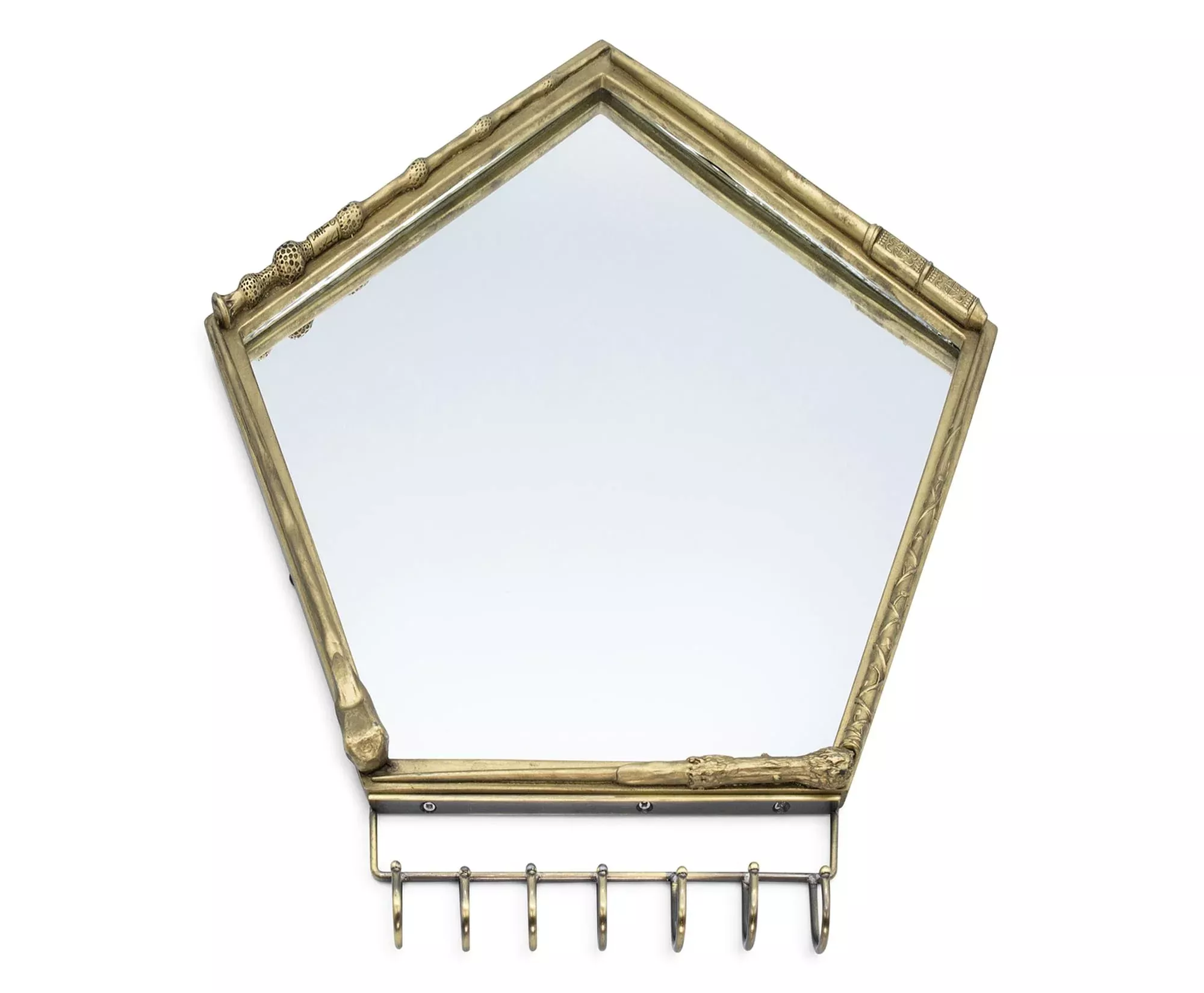 Harry Potter Wand Wall Mirror with Jewelry Hooks Storage Rack