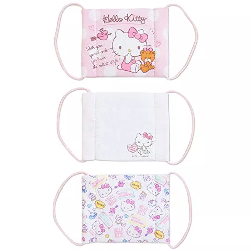 Hello Kitty Gauze Mask For Kids 3 Pcs