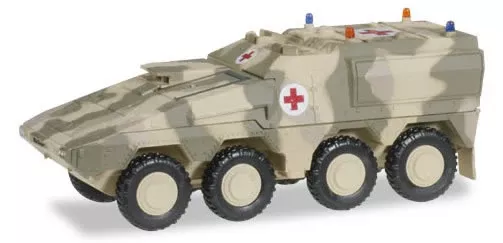 Herpa 745161 HO Scale Boxer Ambulance - Assembled -- Camouflage