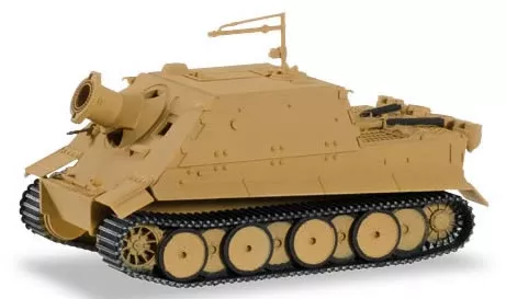 Herpa 745505 HO Scale Sturm Tiger Armored Mortar Prototype - Assembled -- Light Brown