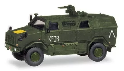 Herpa 746595 HO Scale Dingo 2 Armored Truck - Assembled -- KFOR ATF (olive)