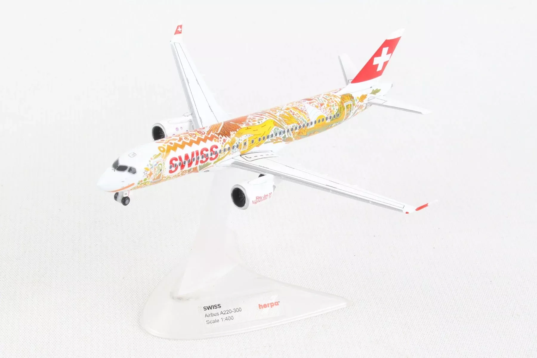 Herpa Wings HE562713 Swiss A220-300 1/400 Fete Des Vignerons
