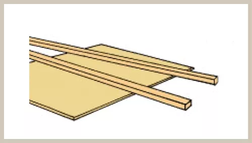HO Scale 1" x 3" x 11" Scale lumber