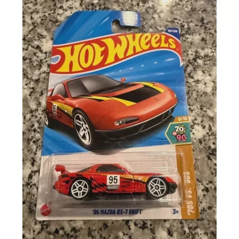 Hot Wheels 2025 Red '95 Mazda RX-7 Drift 163/250 '70s vs. '90s 9/10