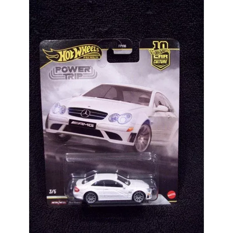 hot wheels power trip 2008 mercedes benz clk 63 amg black series white