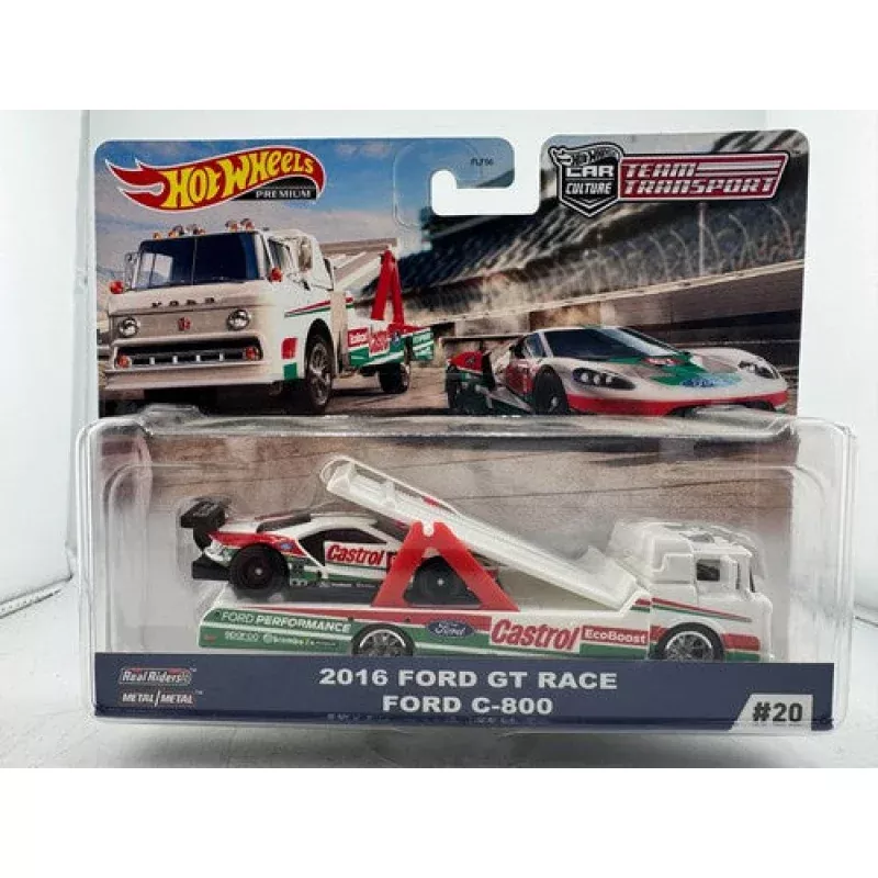 hot wheels team transport 2016 ford gt race ford c-800