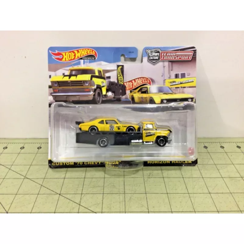 hot wheels team transport legends custom 70 chevy nova horizon hauler